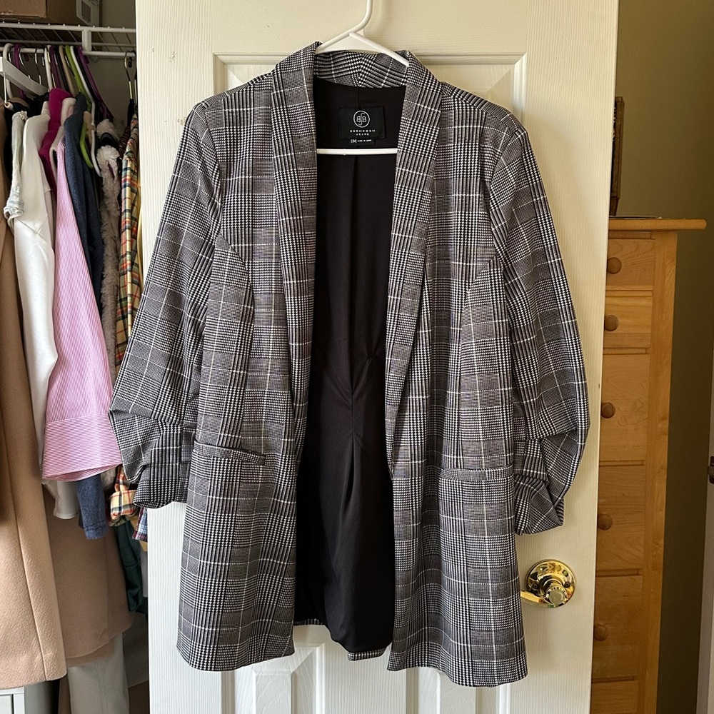 BoomBoom Jeans Plaid Blazer